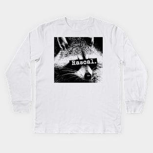 Raccoon Rascal Kids Long Sleeve T-Shirt